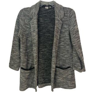Simons Twik Grey Marled Knit Relaxed Blazer